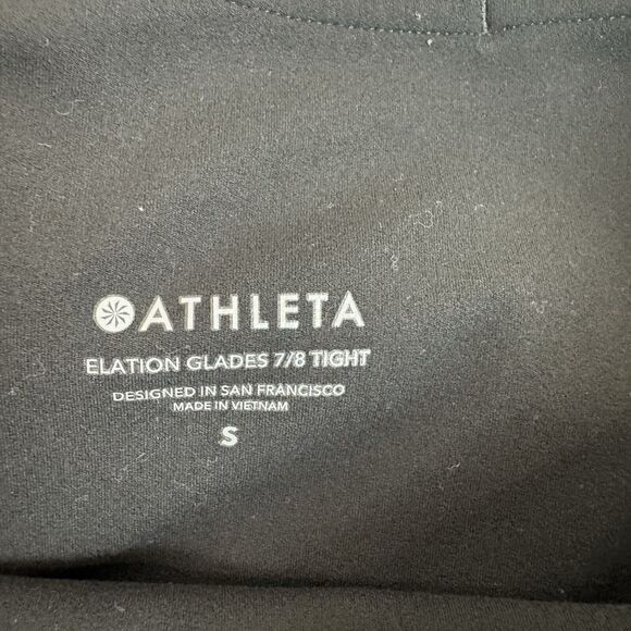Athleta Elation Glades 7/8 Tight Women's S Small Legging Maroon Black High Rise - Picture 4 of 9